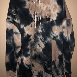 Long tie-dyed hoodie